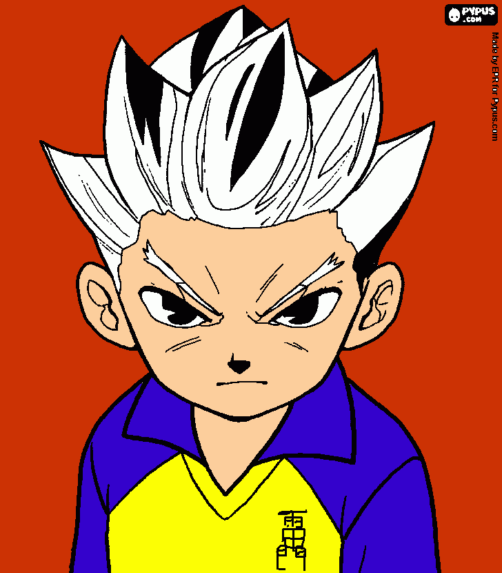 axel blaze inazuma eleven 2 ventisca eterna para colorear