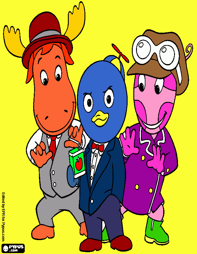 Backyardigans con Pablo para colorear