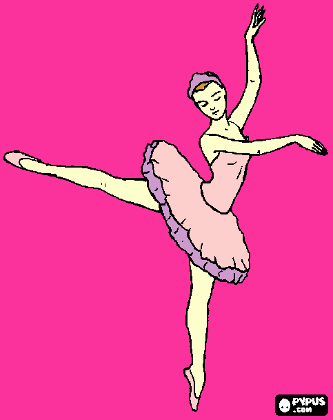 bailarina en accion para colorear