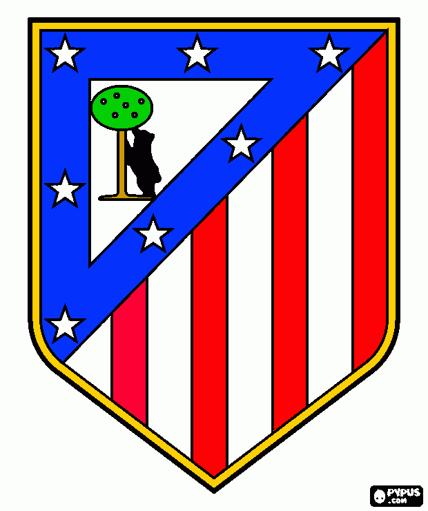 bandera Atleti para colorear