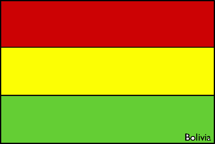 bandera bolivia para colorear