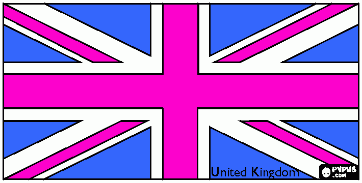 Bandera Britanica-Wings-Little Mix para colorear