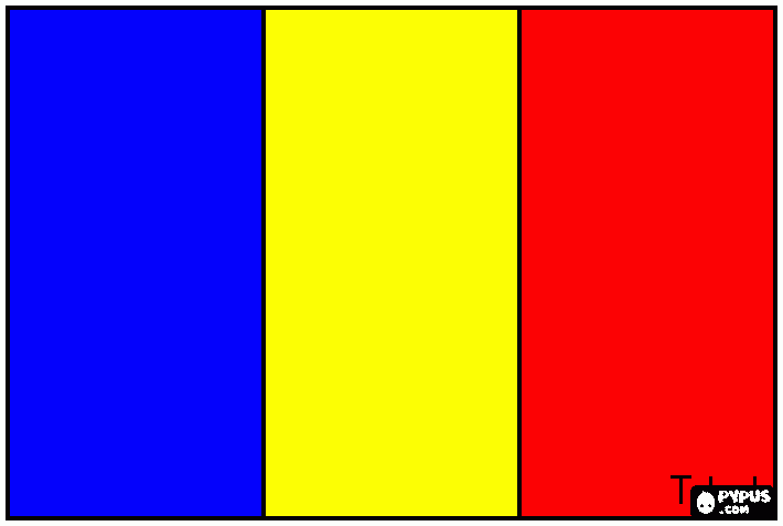 Bandera de Chad para colorear