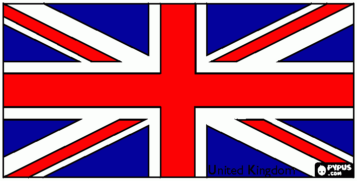 Bandera de Londres  para colorear