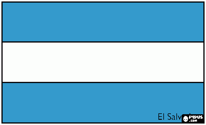 bandera El Salvador para colorear