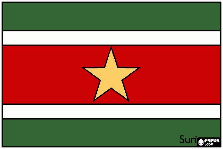 bandera Suriname para colorear