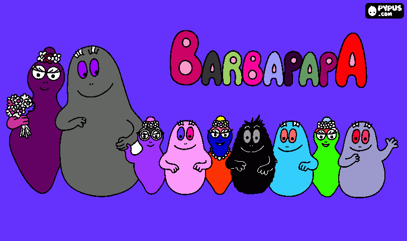 Barbapapá para colorear