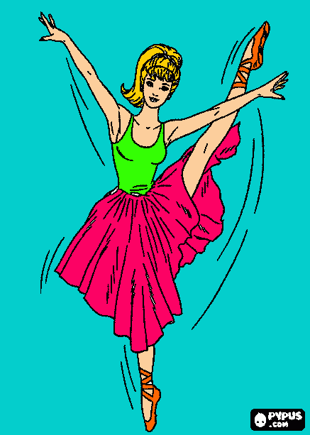 barbie bailarina para colorear