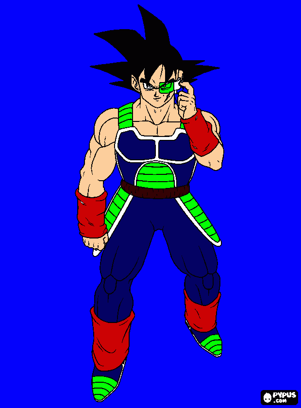 bardock el sayayin para colorear