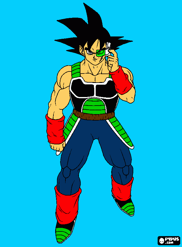 Bardock listo para pelear con freezer para colorear