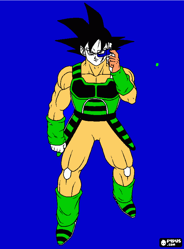 bardock papa de goku angel para colorear