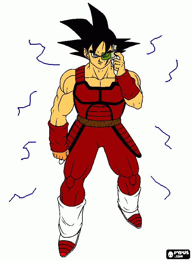 bardock poderoso para colorear