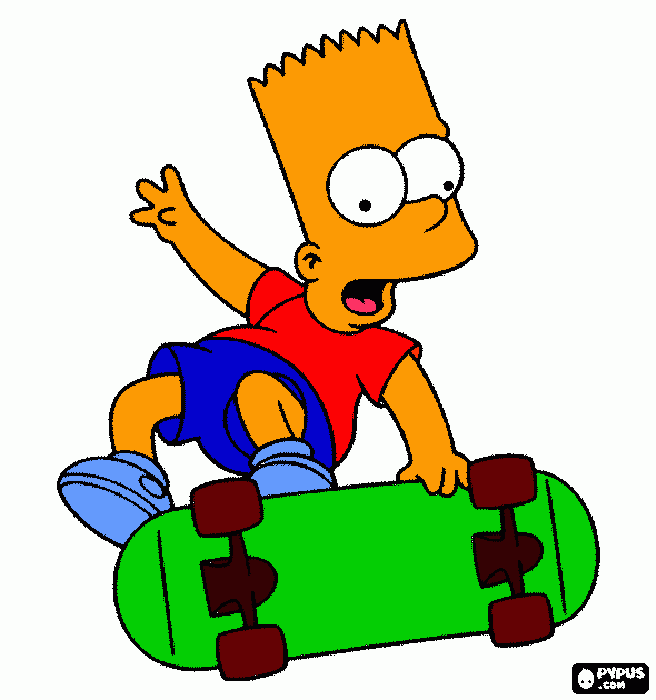 Bart Simpsons para colorear