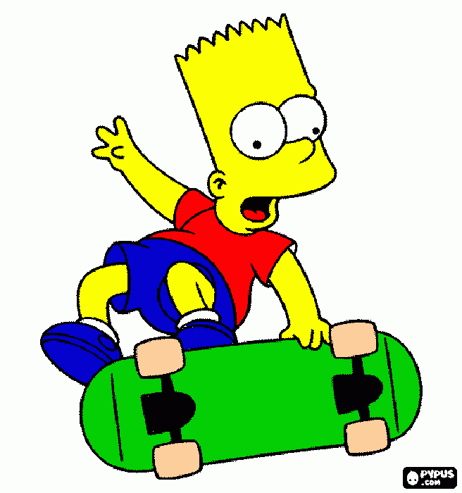 bart simsomp para colorear