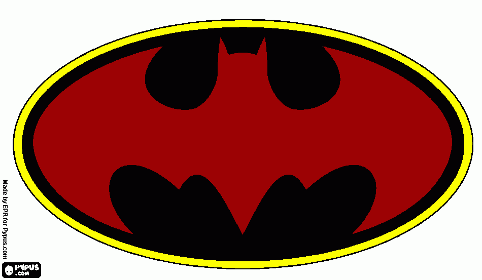 batman llega el caballero de la noche logo para colorear