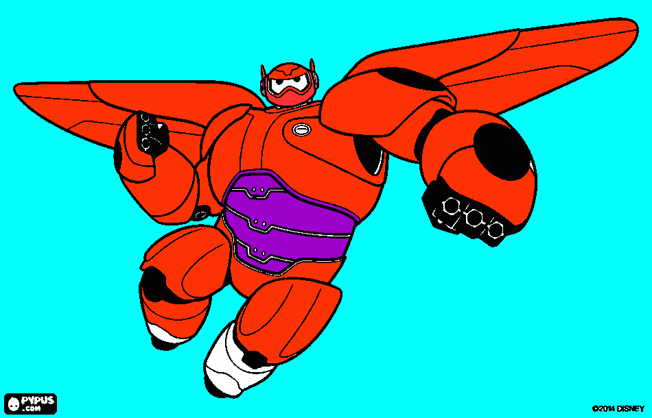 baymax para colorear