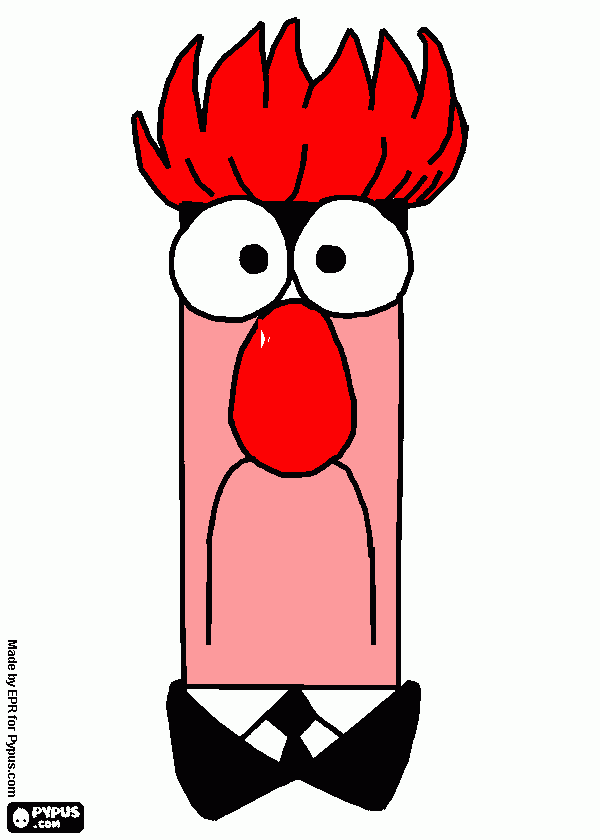 beaker con traje  para colorear