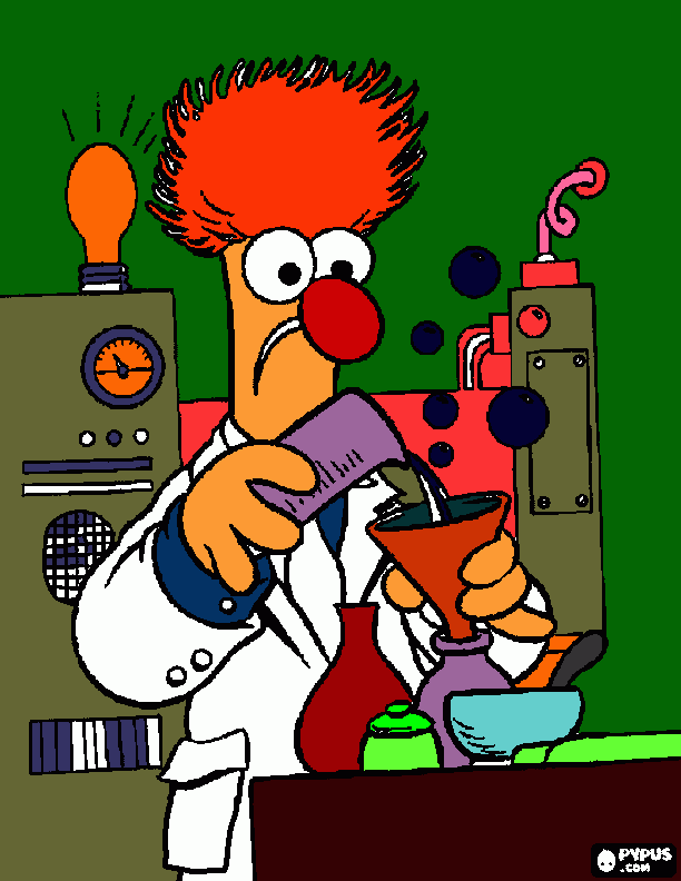 beaker para colorear