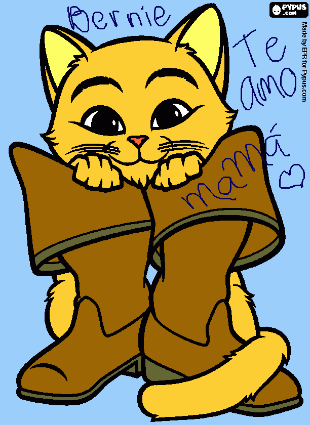 bernie gatito para colorear