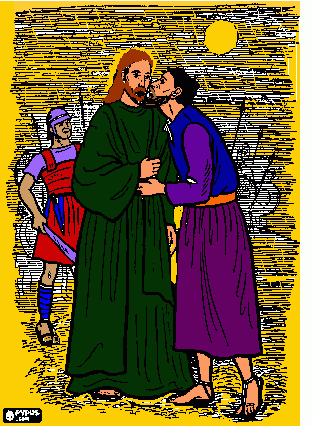 BESO DE JUDAS para colorear