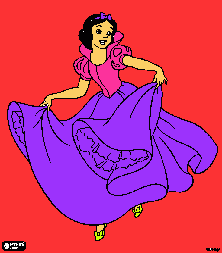 BLANCA NIEVES MODERNA para colorear