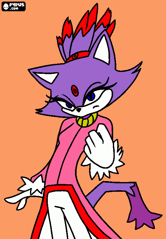 Blaze the Cat para colorear