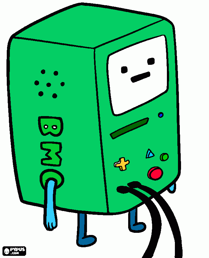 bmo hora de aventura  para colorear