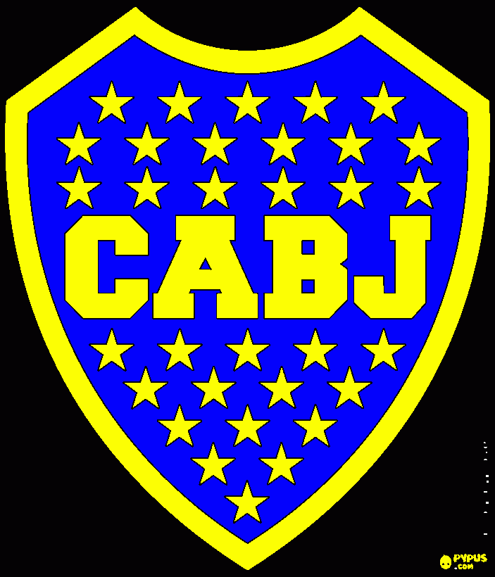 boca junior el campeon para colorear