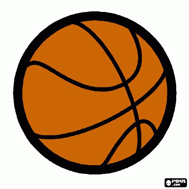 Bola baloncesto para colorear