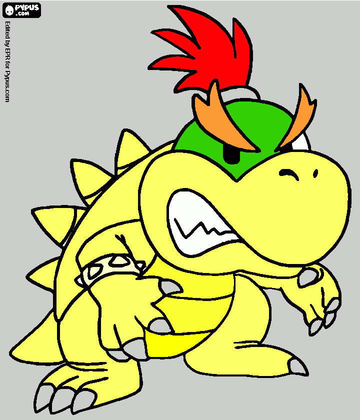 bowser jr para colorear