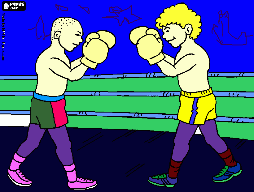 boxeadores para colorear