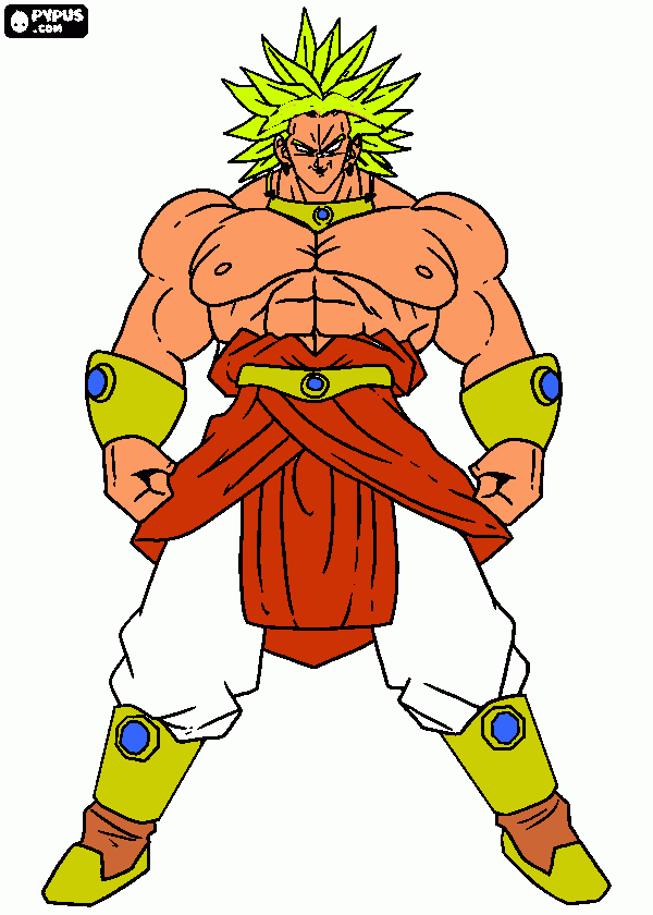 Brolly SSJ2 para colorear