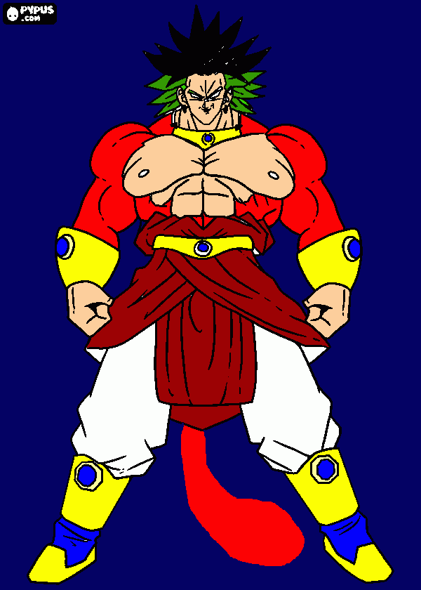 broly ssj 4  para colorear