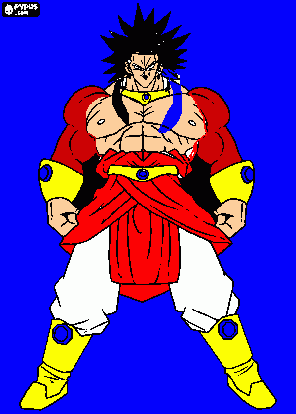 broly super sayayin 4 para colorear