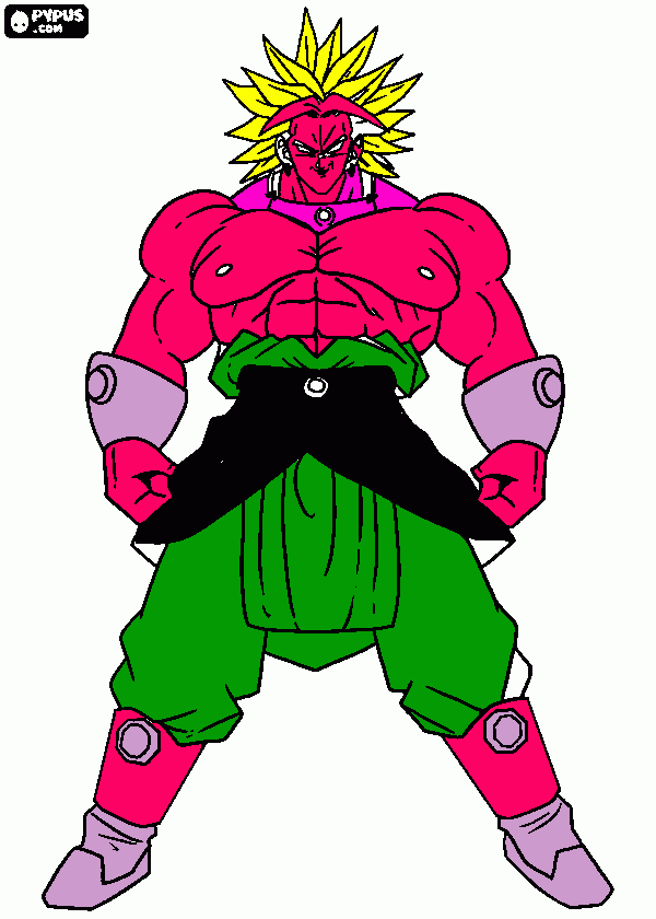 broly supersayan 4 para colorear