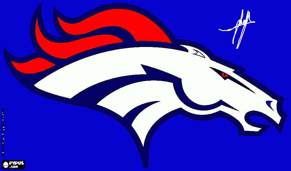 broncos para colorear