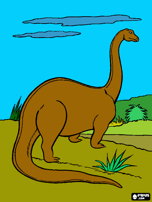 brontosaurio para colorear