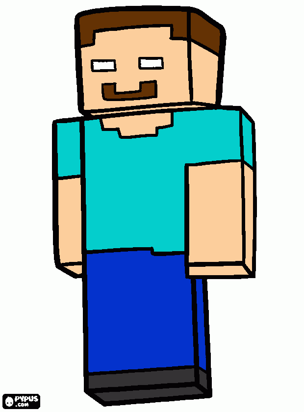 buenisimo herobrine para colorear