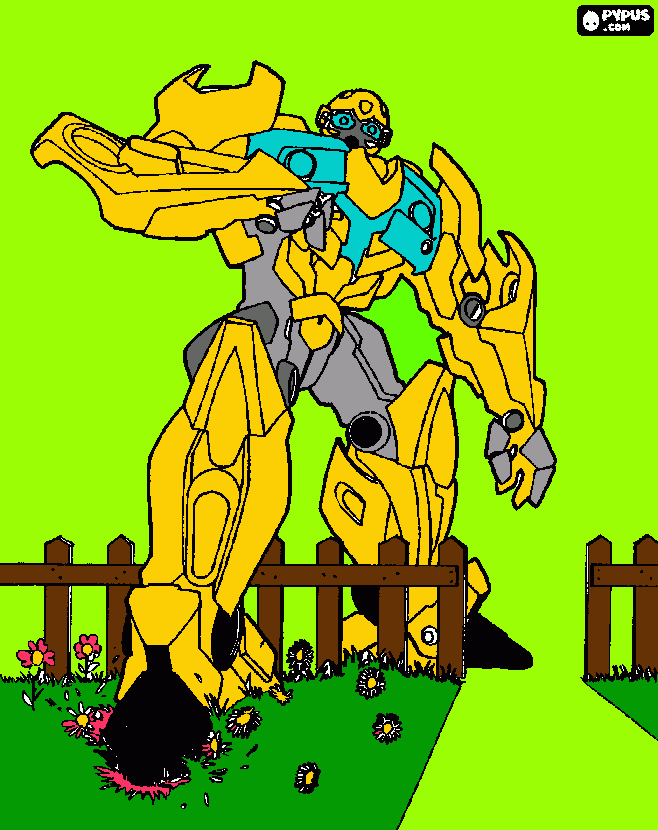 bumblebee para colorear