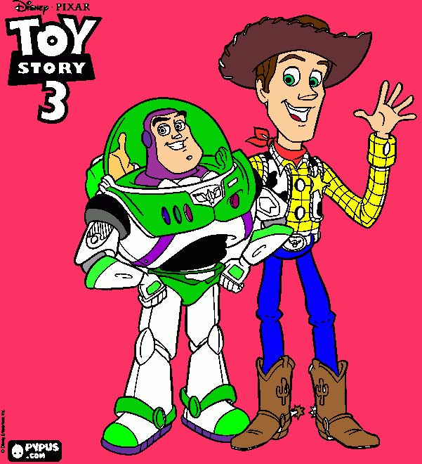 buzz y gody para colorear