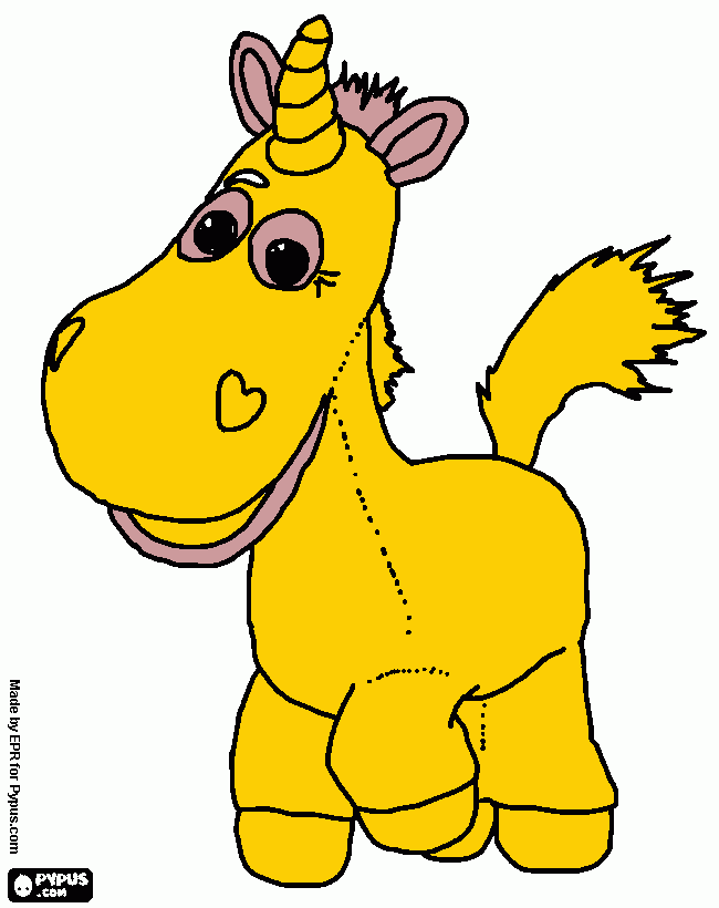 caballito amarillo para colorear