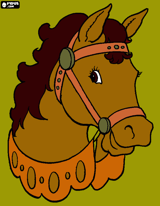 caballo tiro loco para colorear