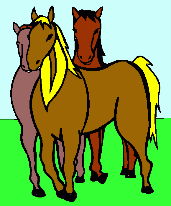 Caballos para cumple laia Reig echos de la Irene. para colorear