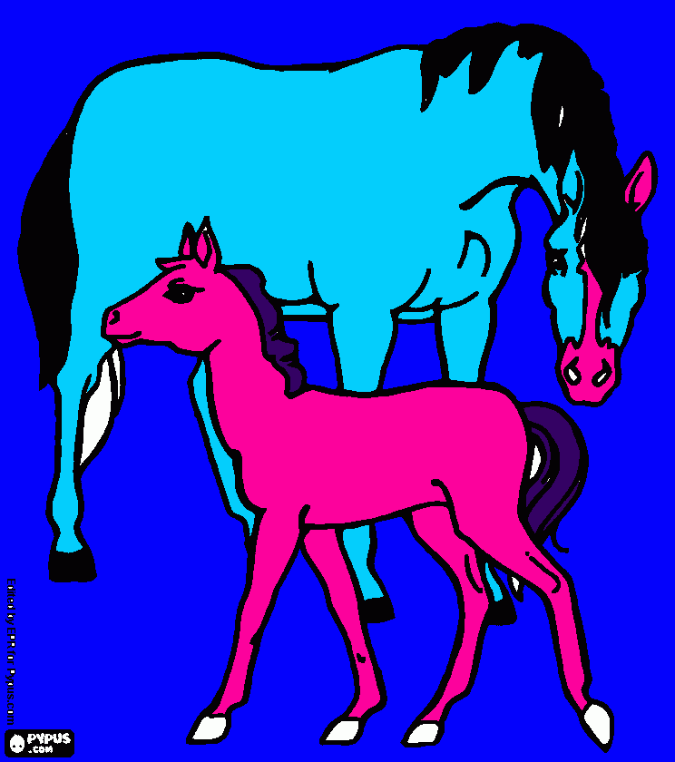 caballos para colorear