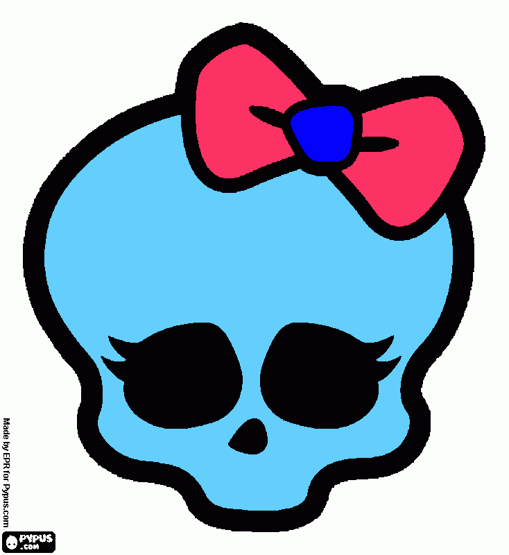 calavera monstre hihg para colorear