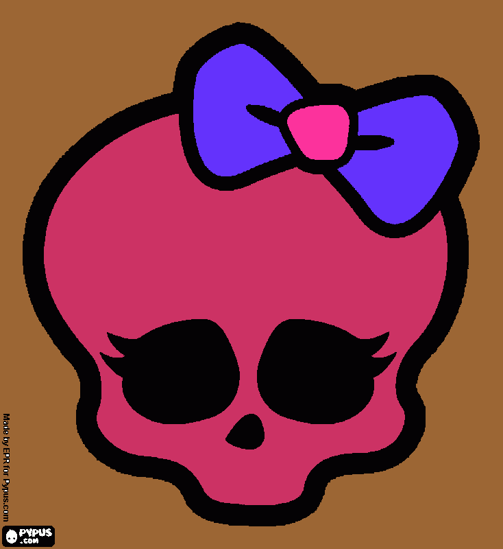 calavera monstruosa para colorear