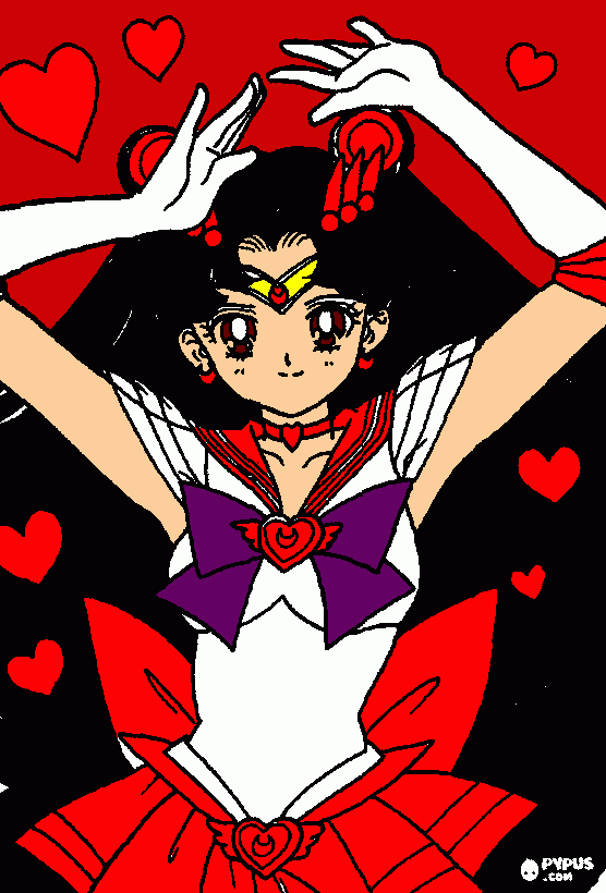 cambio de cuerpos sailor mars para colorear