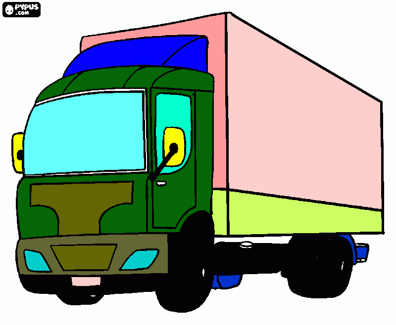 camion gustavo para colorear