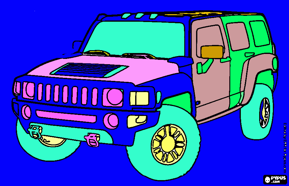 camioneta pintada para la abuela para colorear