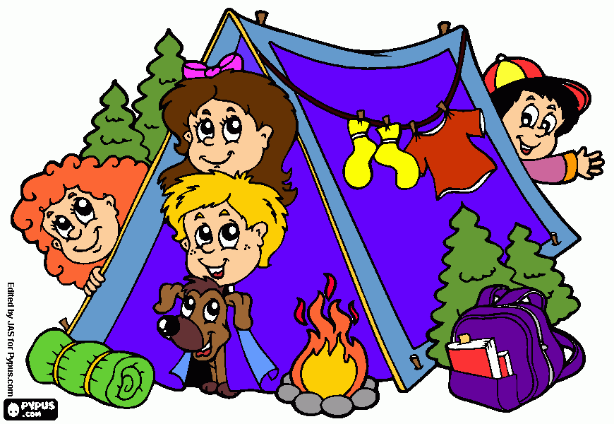 camping para colorear